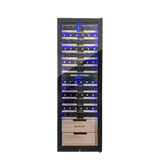 LECAVIST Wine Cabinet - 173 Bottle - Dual Zone - Freestanding - Black (LCS230VN2Z1DFS)