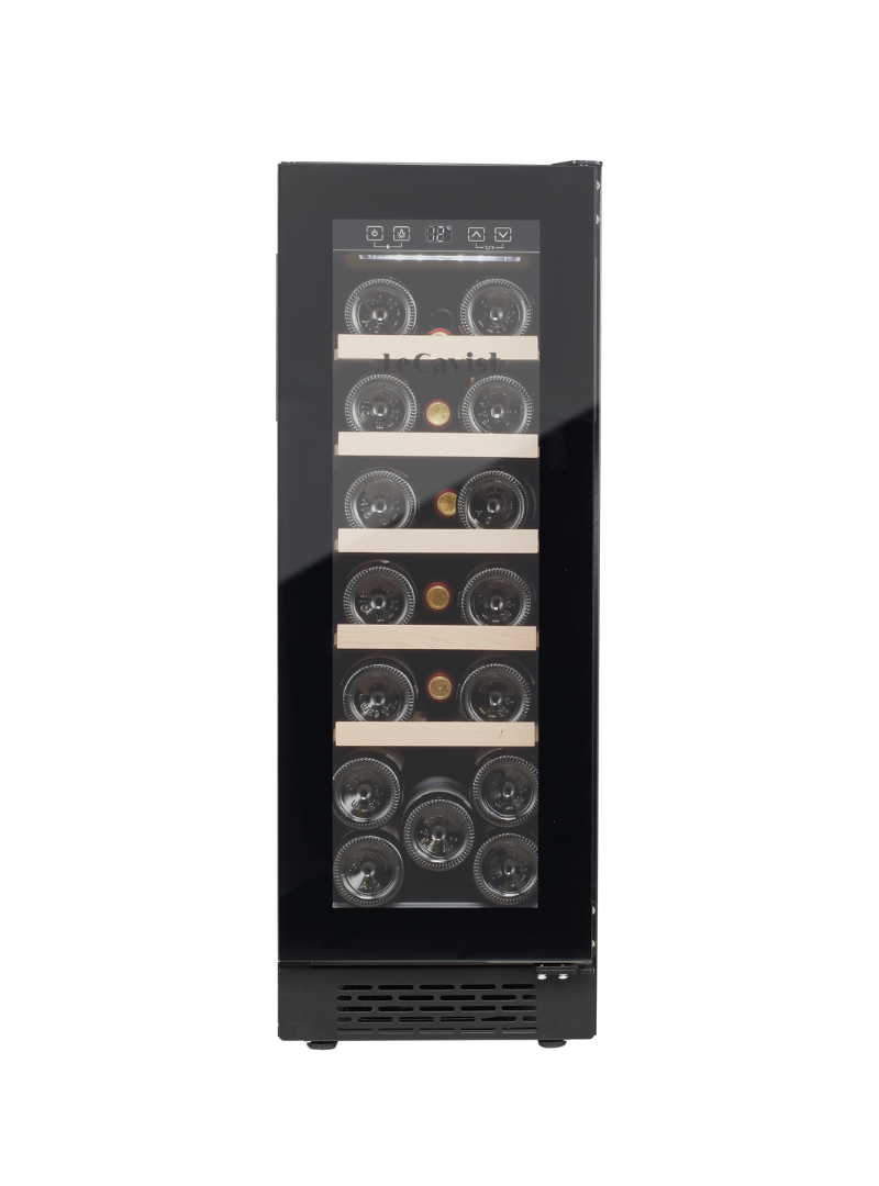 LECAVIST Wine Cabinet - 20 Bottle - Single Zone - Built-In - Black (LJ20VNBU)