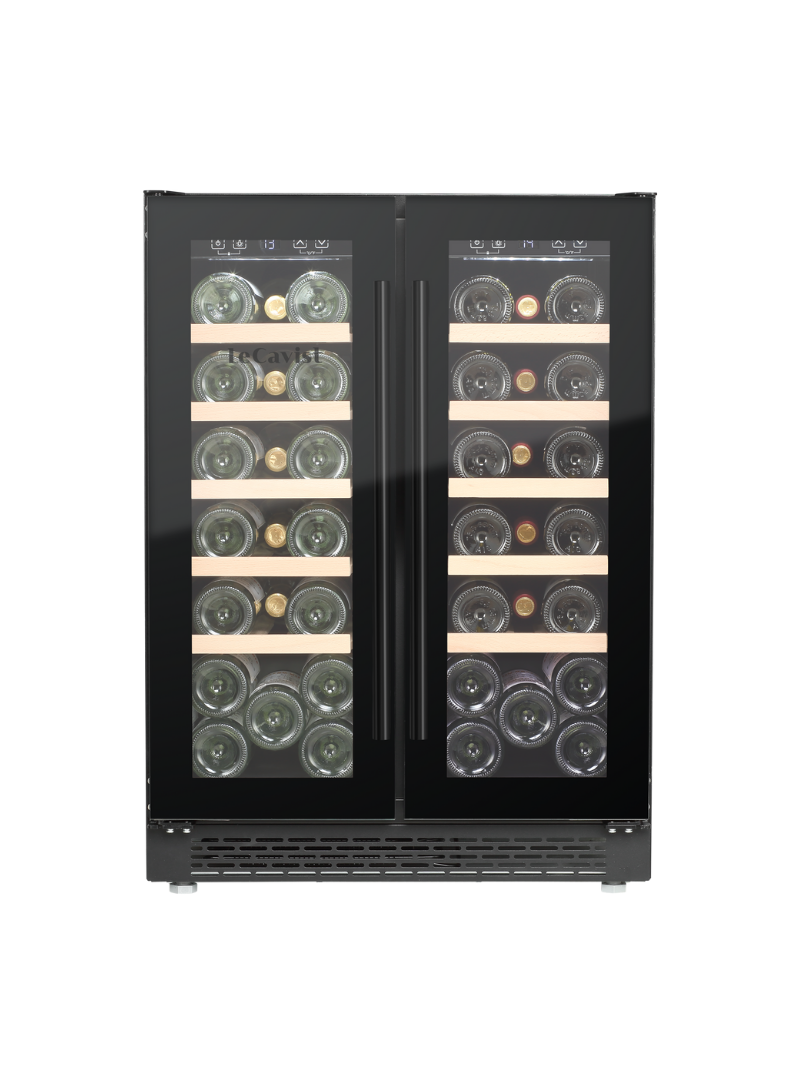 LECAVIST Wine Cabinet - 40 Bottle - Dual Zone - Built-in - Black (LJ40VN2Z2DBU)