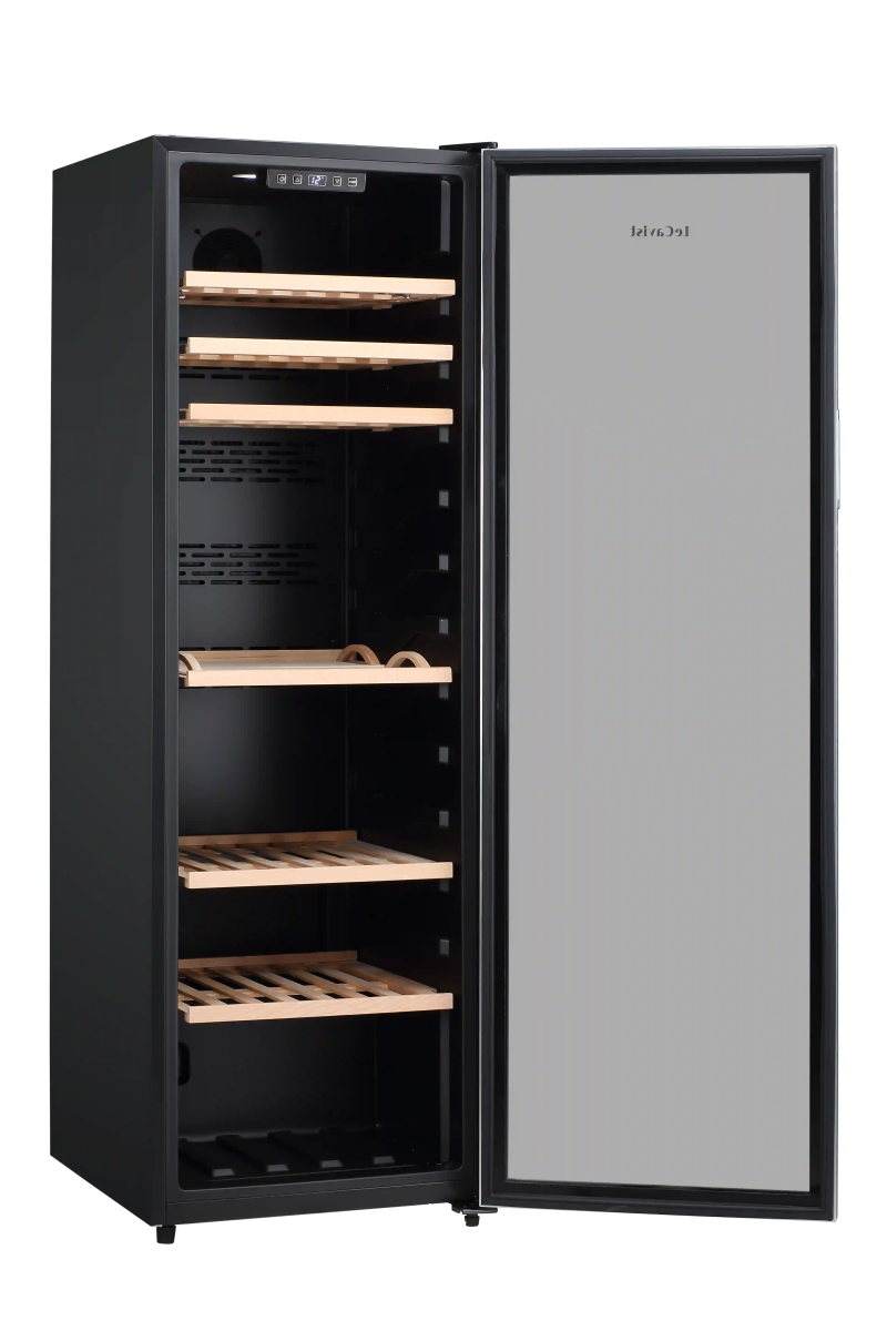 LECAVIST 168 Bottle Wine Cabinet Single Zone Stainless Steel LEK168PVX - Freestanding - Lecavist