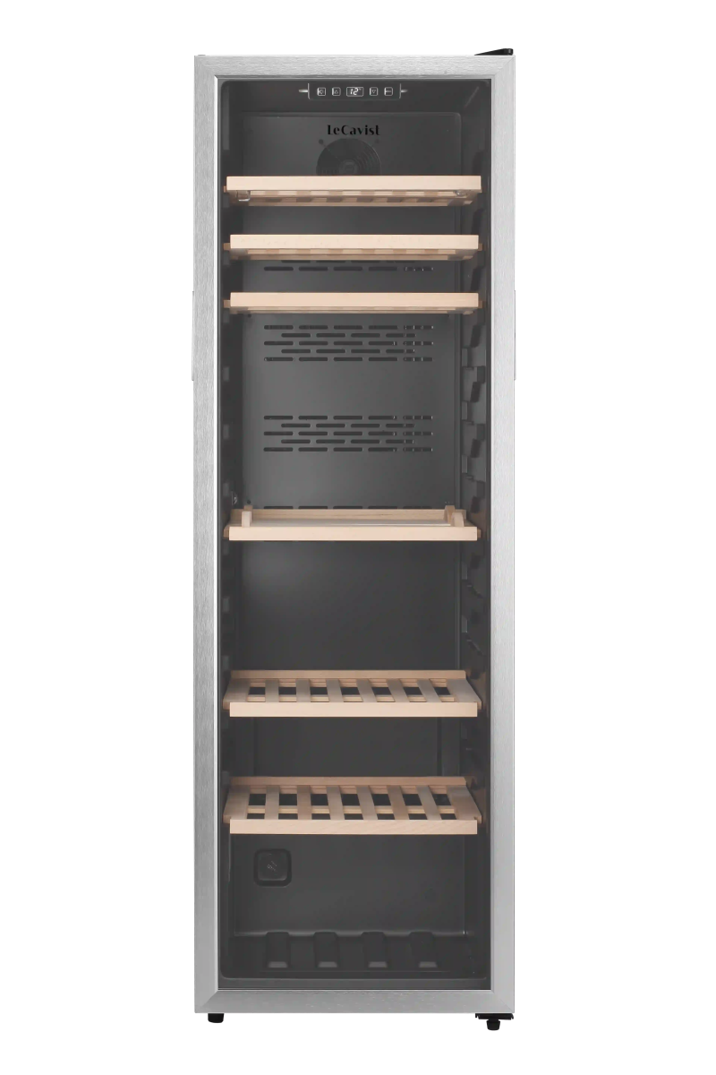 LECAVIST 168 Bottle Wine Cabinet Single Zone Stainless Steel LEK168PVX - Freestanding - Lecavist