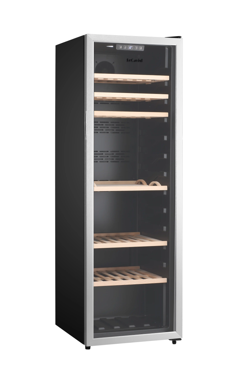 LECAVIST 168 Bottle Wine Cabinet Single Zone Stainless Steel LEK168PVX - Freestanding - Lecavist