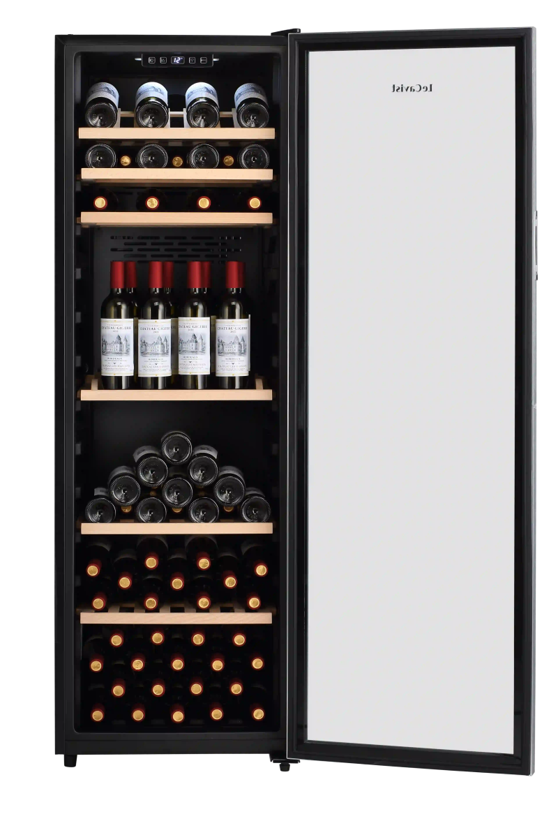 LECAVIST 168 Bottle Wine Cabinet Single Zone Stainless Steel LEK168PVX - Freestanding - Lecavist