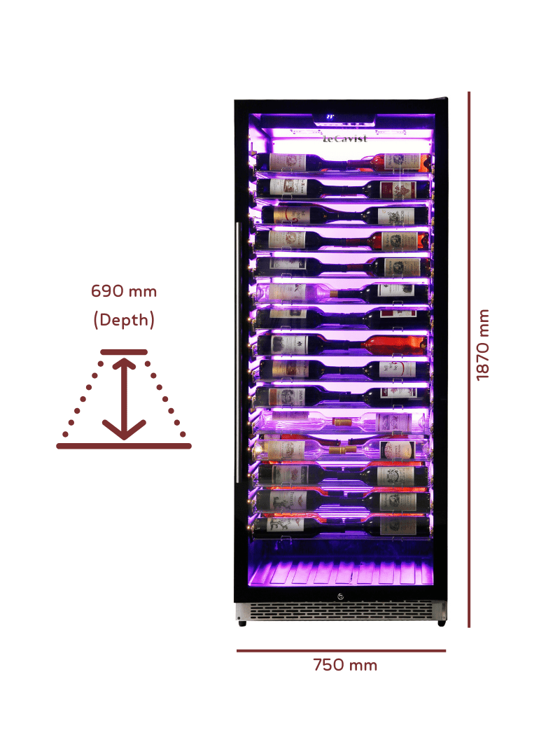 LECAVIST 195 Bottle Professional Wine Cabinet LCS300VX1ZPRO - Built - In - Lecavist AU