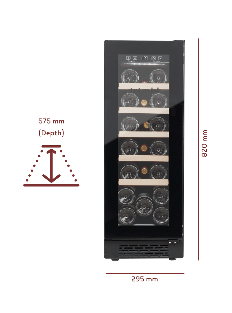 LECAVIST 20 Bottle Wine Cabinet Single Zone LJ20VNBU - Built - In - Lecavist AU