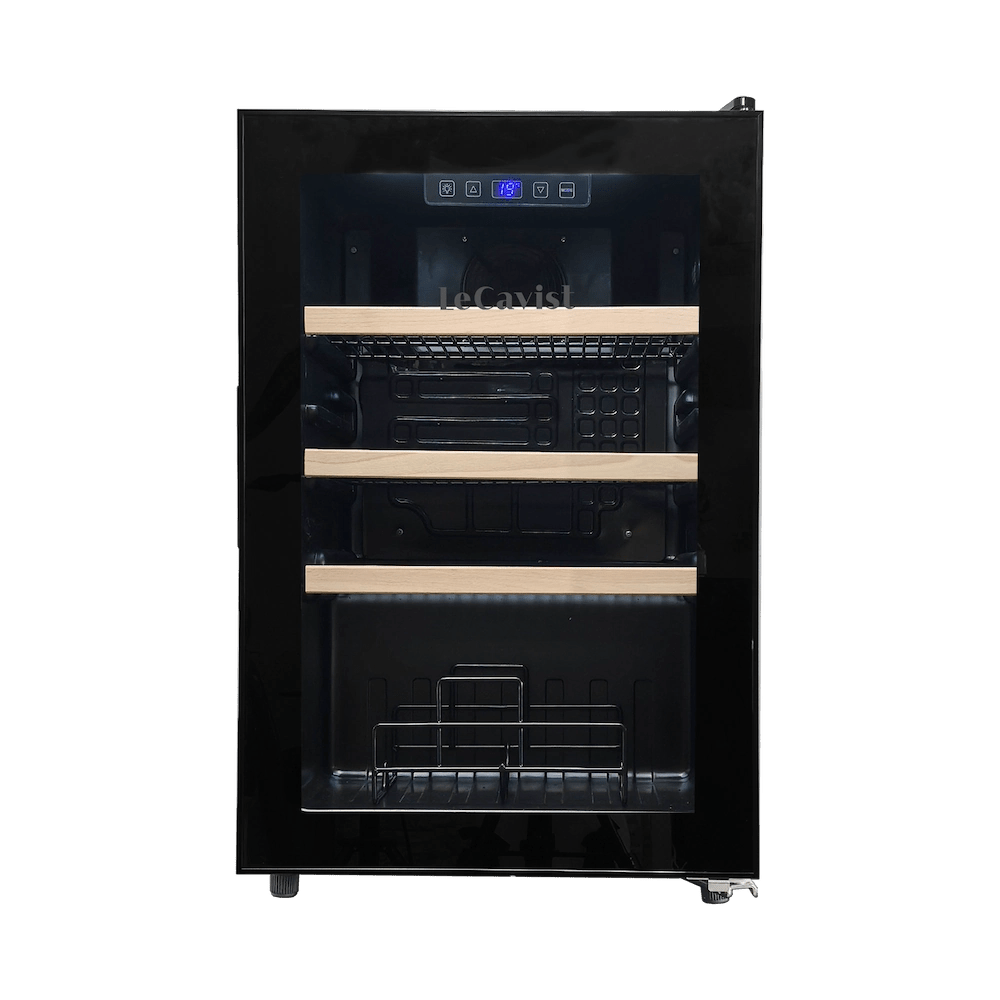 LECAVIST 21 Bottle Wine Cabinet Single Zone Black LEK21PV - Freestanding - Lecavist