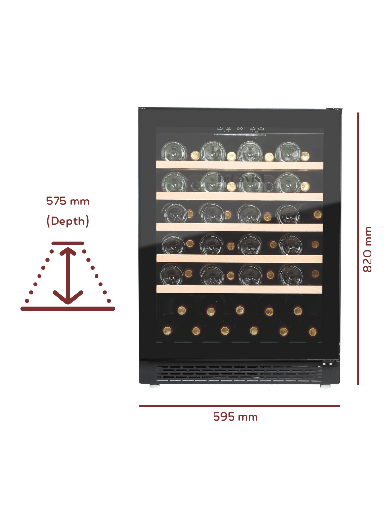 LECAVIST 52 Bottle Wine Cabinet Single Zone LJ52VNBU - Built - In - Lecavist AU