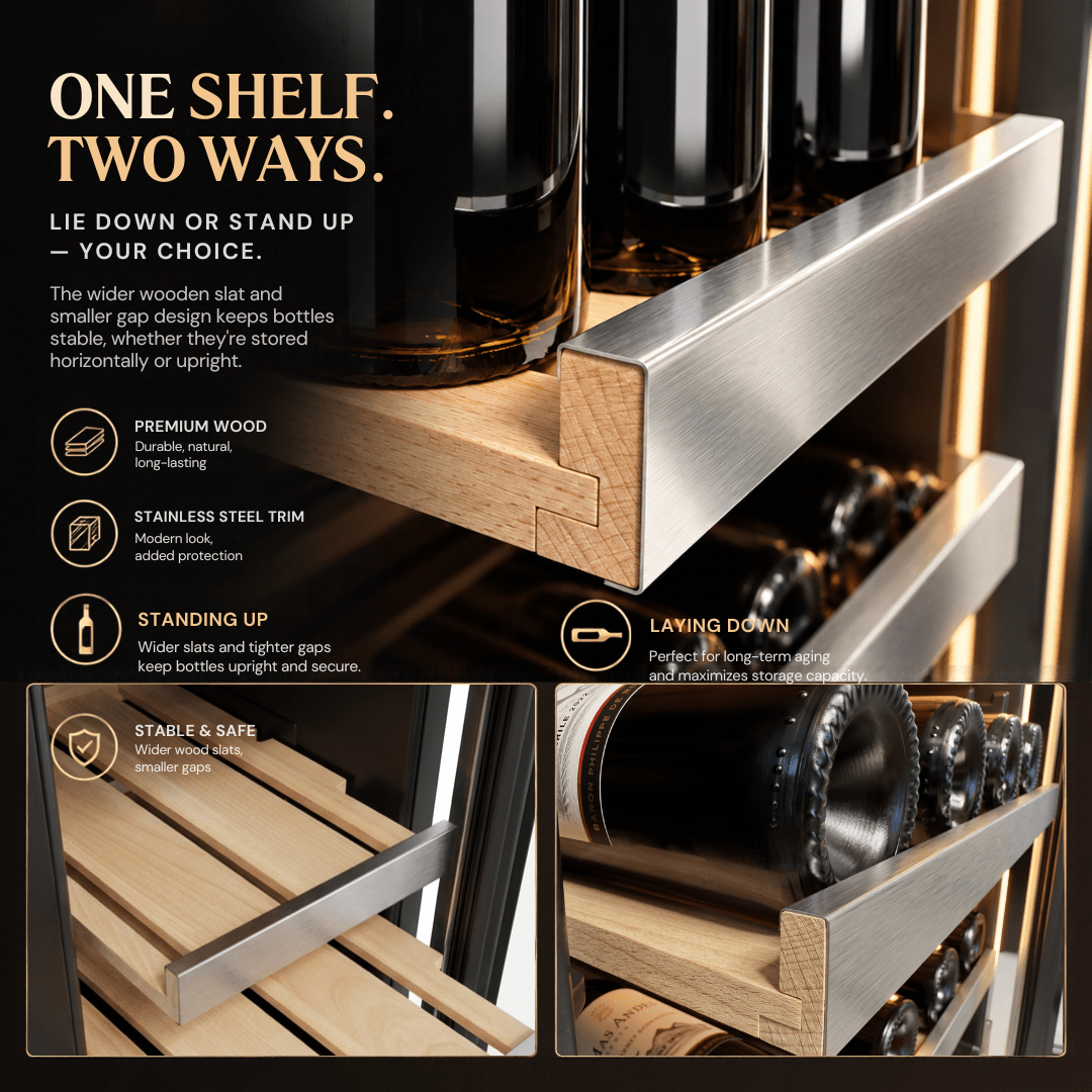 LECAVIST Outdoor Wine & Beverage Cabinet - 60cm - Dual Zone - Stainless Steel (LCSOD126VX2Z) - Outdoor - LeCavist Wine Cabinets
