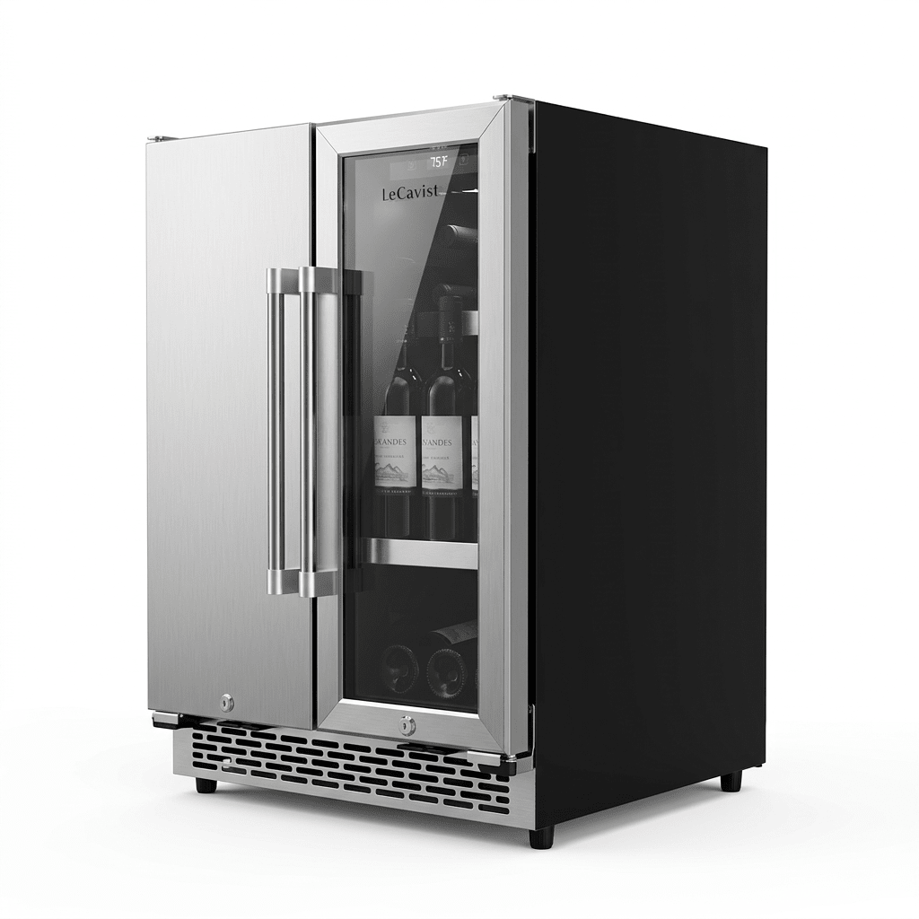 LECAVIST Outdoor Wine & Beverage Cabinet - 60cm - Dual Zone - Stainless Steel (LCSOD126VX2Z) - Outdoor - LeCavist Wine Cabinets
