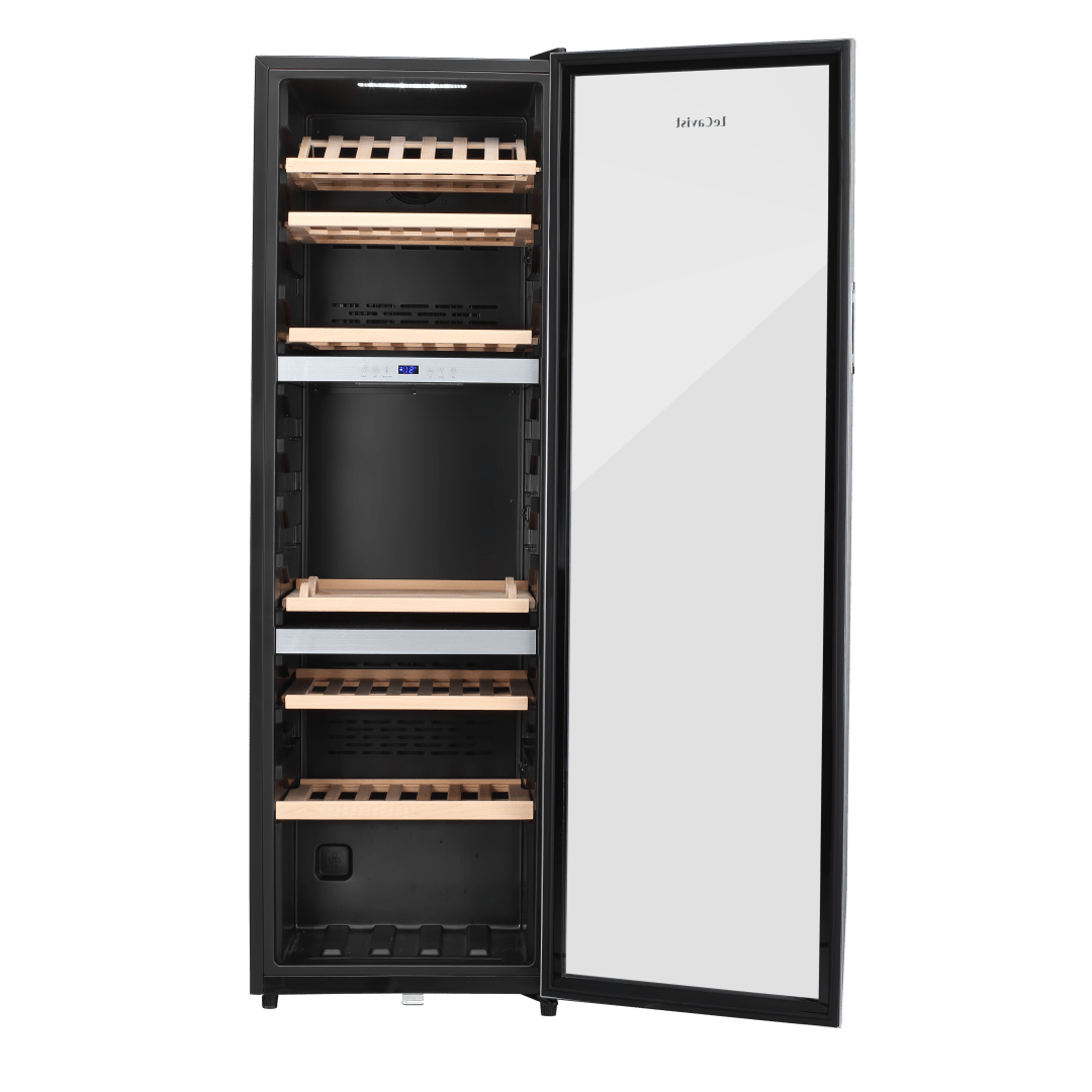 LECAVIST Wine Cabinet - 140 Bottle - Triple Zone - Freestanding - Stainless Steel (LEK1403ZPVX) - Freestanding - Lecavist Wine Cabinets