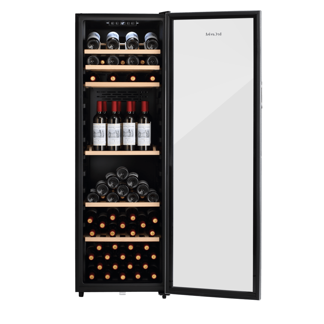 LECAVIST Wine Cabinet - 168 Bottle - Single Zone - Freestanding - Stainless Steel (LEK168PVX) - Freestanding - Lecavist Wine Cabinets