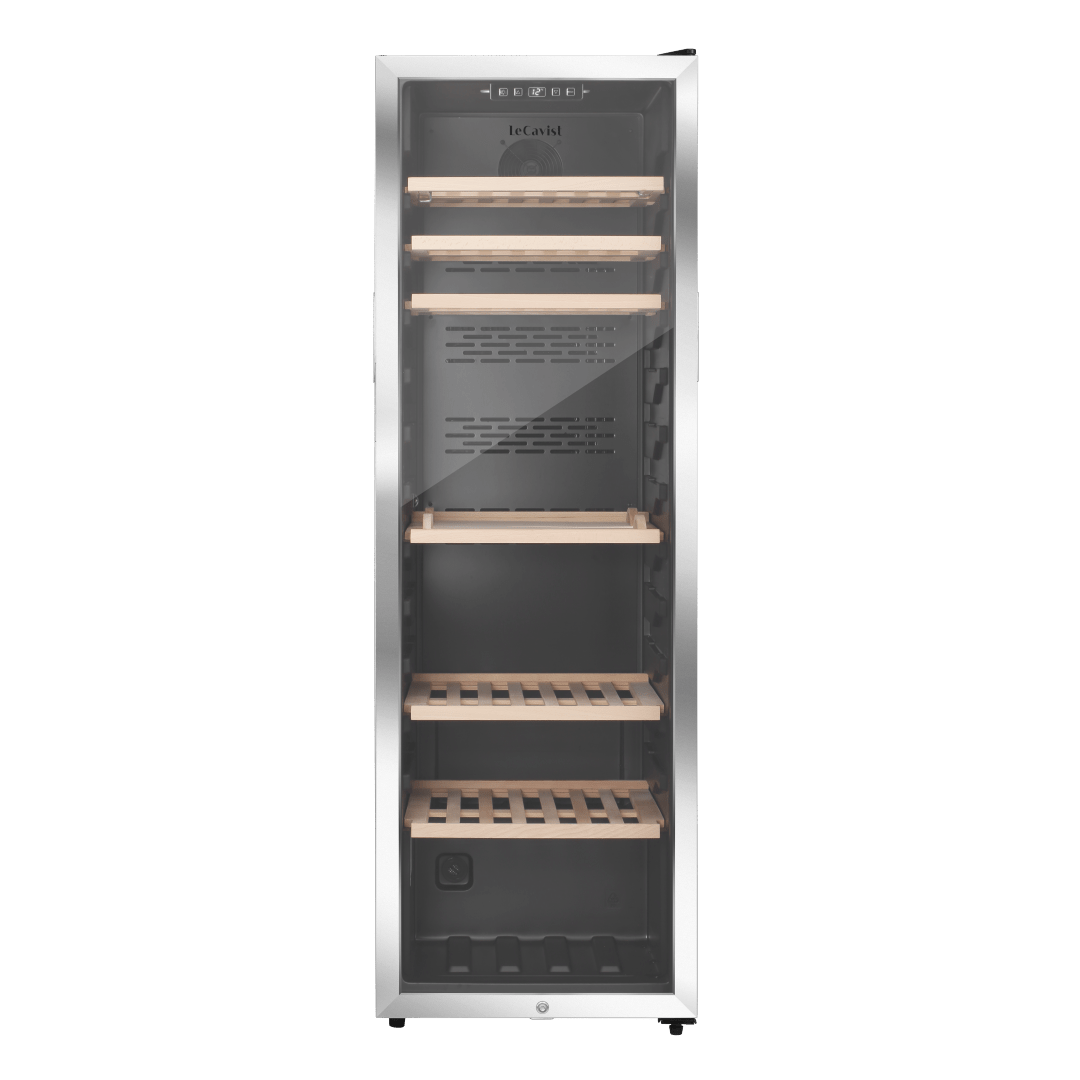 LECAVIST Wine Cabinet - 168 Bottle - Single Zone - Freestanding - Stainless Steel (LEK168PVX) - Freestanding - Lecavist Wine Cabinets