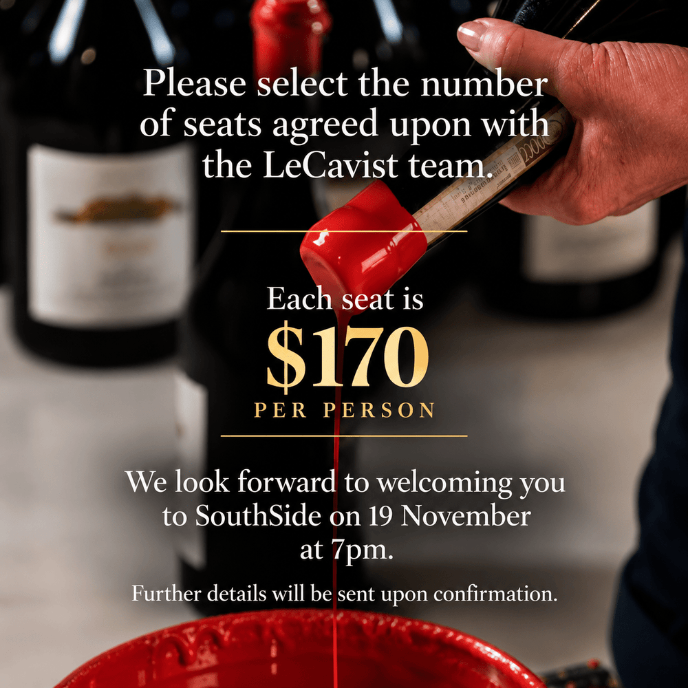 1 x seat to the LeCavist Wine Circle Nebbiolo dinner Brisbane 19/11 - LeCavist Wine Cabinets