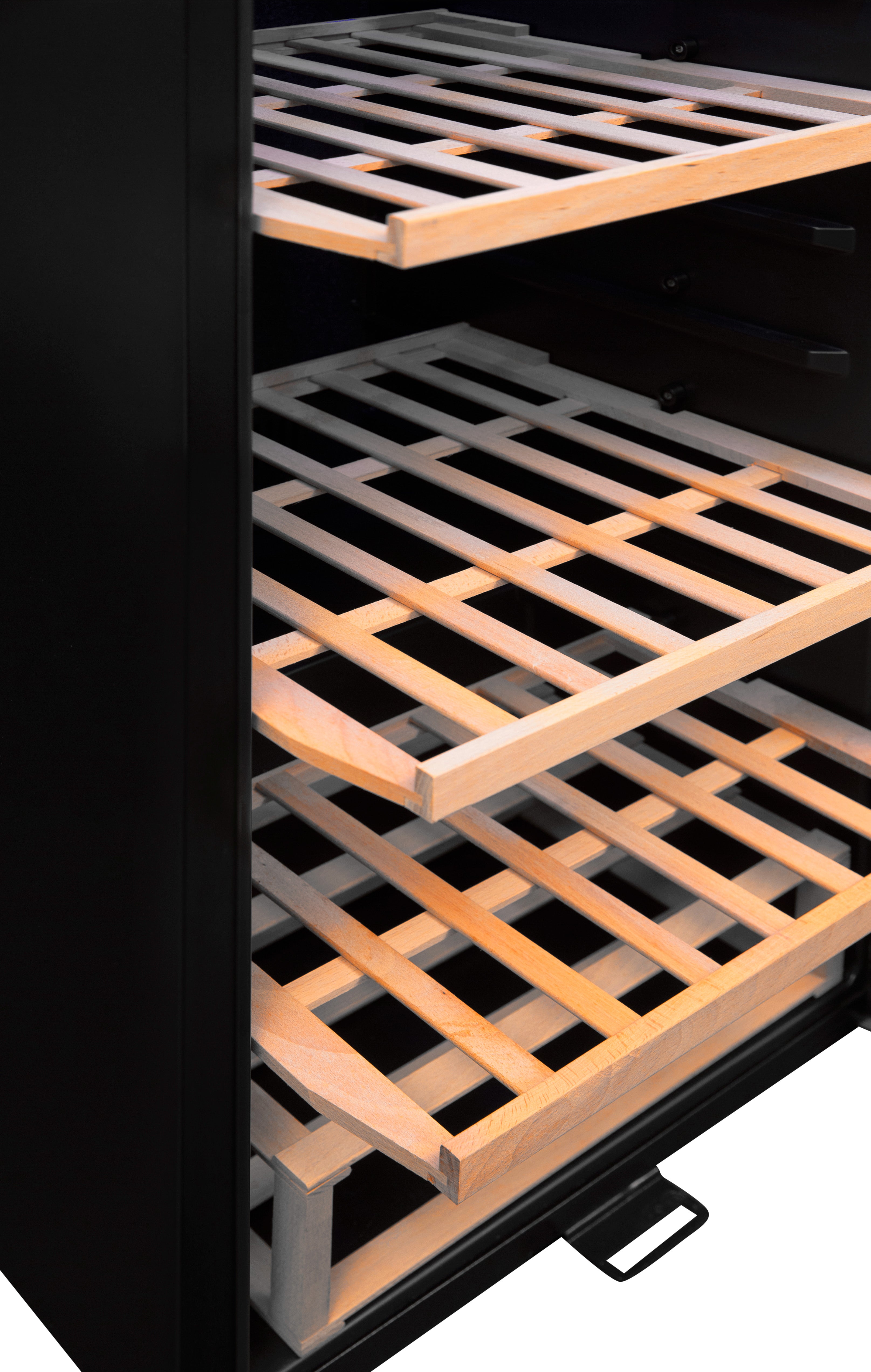 LECAVIST Wine Cabinet - 97 Bottle - Single Zone - Freestanding - Black (LCS100VN)