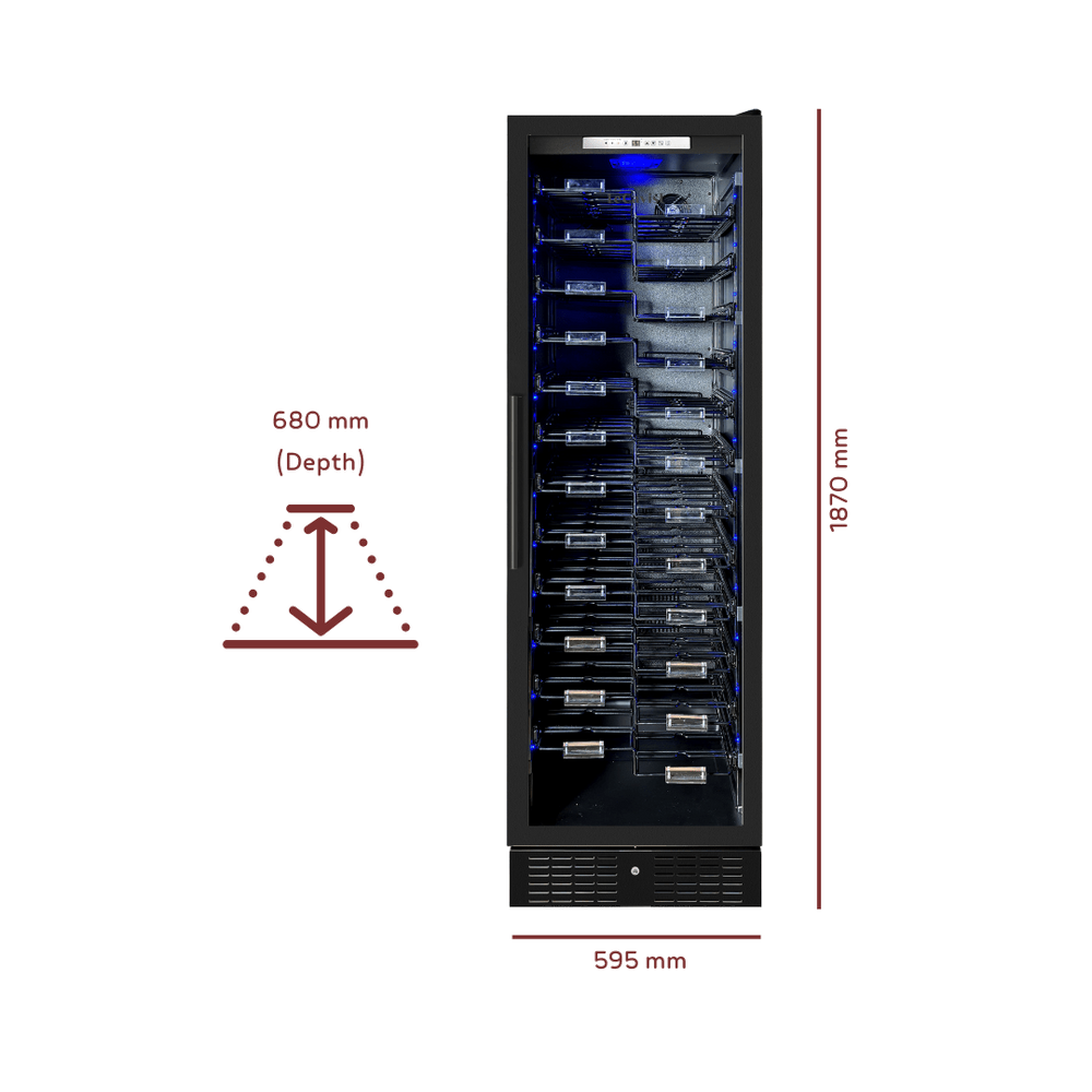PRODUCT: LECAVIST 157 bottles Label view Single Zone LCS155VN1ZPRO - Built - In - Lecavist AU
