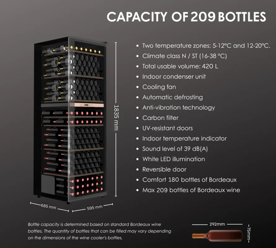 209 Bordeaux Bottle Capacity