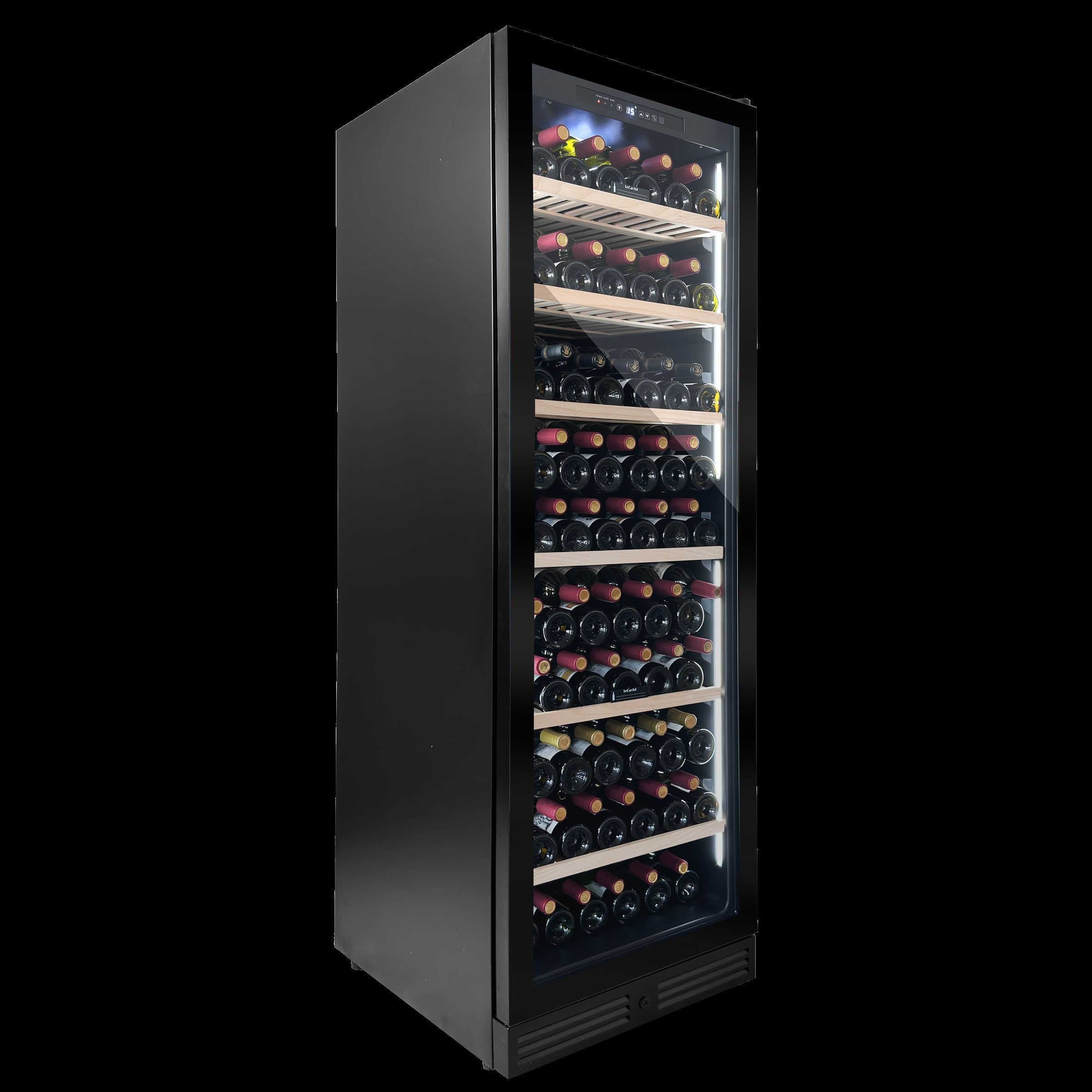 LECAVIST Wine Cabinet - 209 Bottle - Single Zone - Built-In - Black (L ...