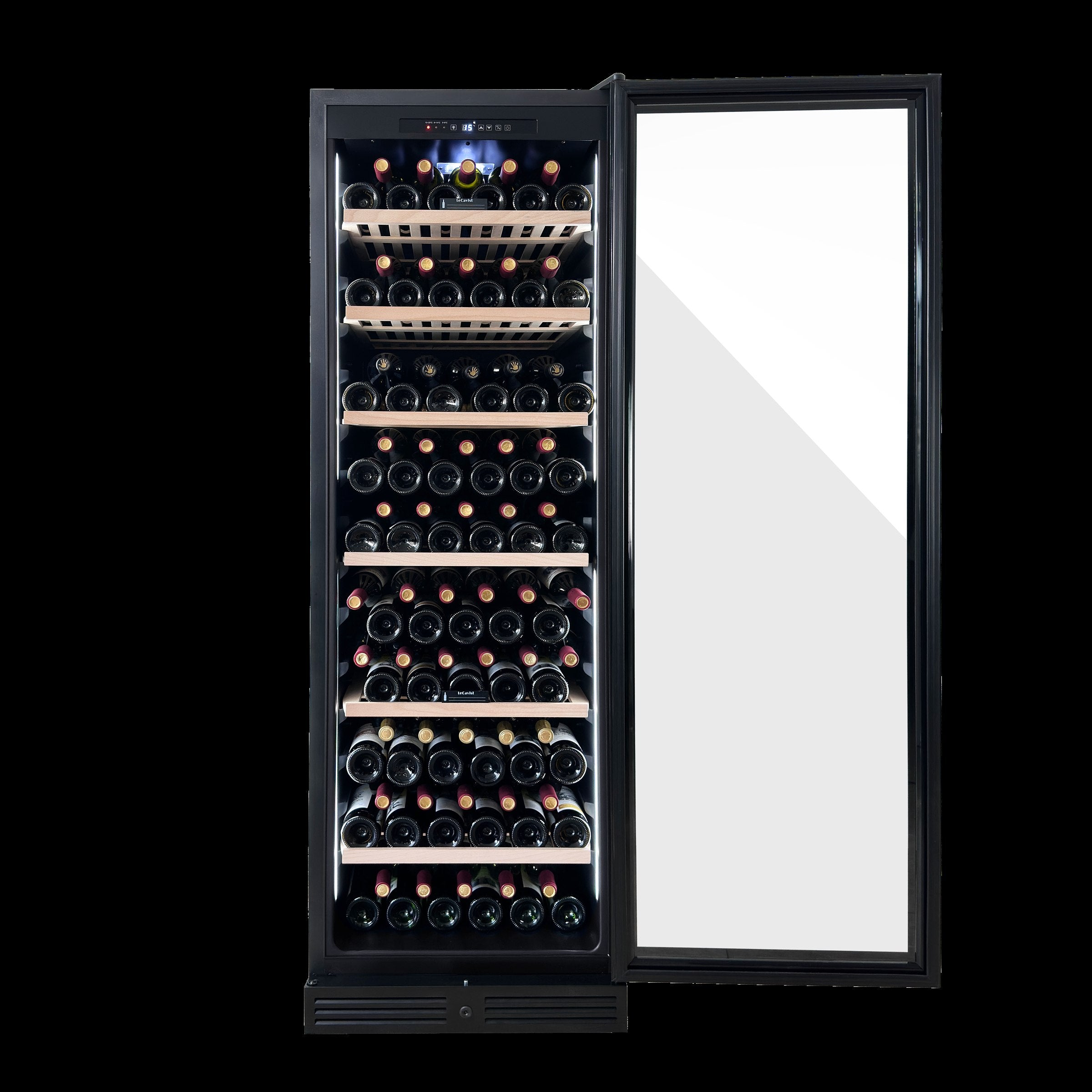 LECAVIST Wine Cabinet - 209 Bottle - Single Zone - Built-In - Black (L ...
