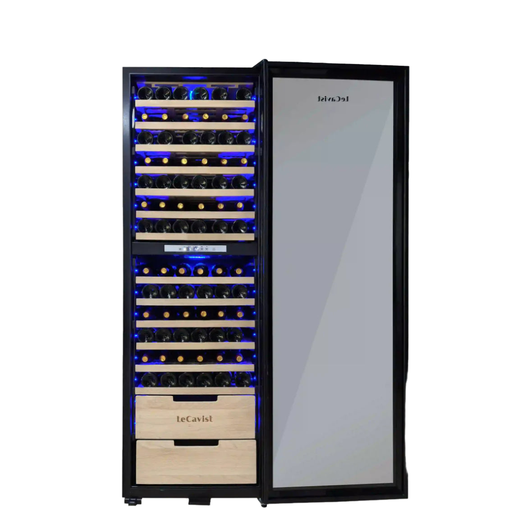 LECAVIST 173 Bottle Wine Cabinet Dual Zone Full Shelves LCS230VN2Z1DFS - Freestanding - Lecavist AU
