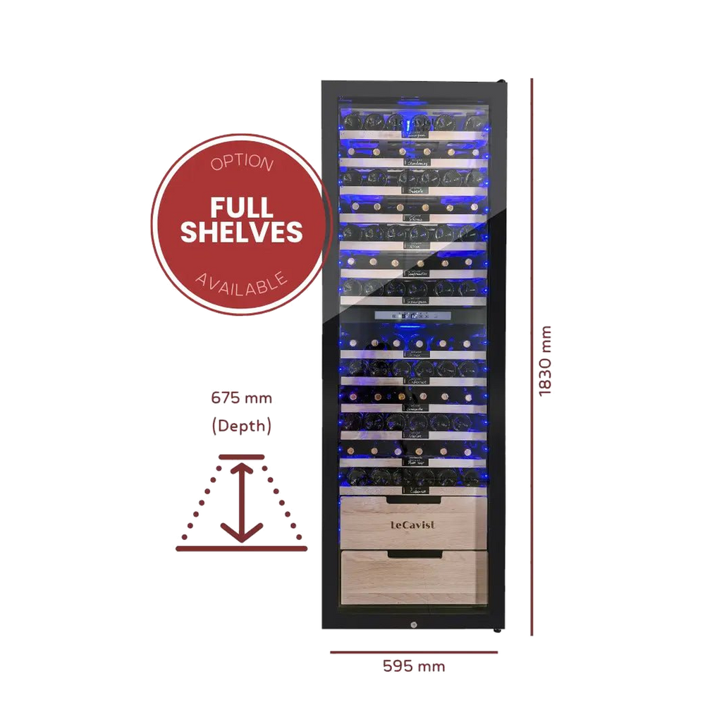 LECAVIST 226 Bottle Wine Cabinet Dual Zone LCS230VN2Z1D - Freestanding - Lecavist AU