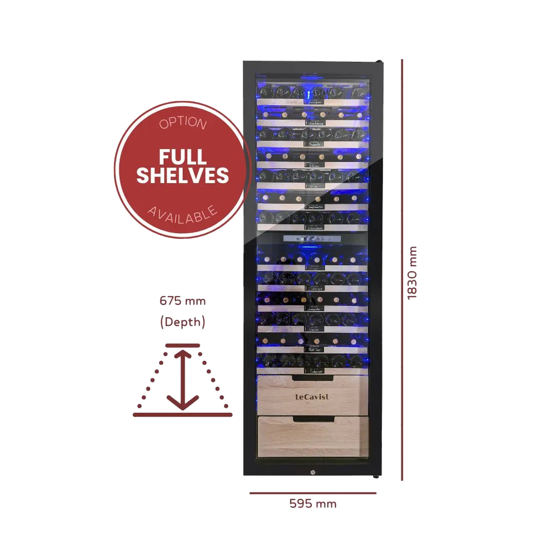 LECAVIST 226 Bottle Wine Cabinet Dual Zone LCS230VN2Z1D - Freestanding - Lecavist AU