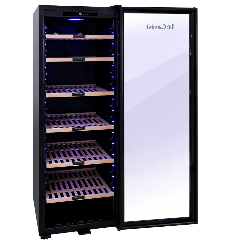 PRODUCT: LECAVIST Wine Cabinet - 248 Bottle - Single Zone - Freestanding - Black (LCS240VN1Z1D) PRE - ORDER - Freestanding - LeCavist Wine Cabinets
