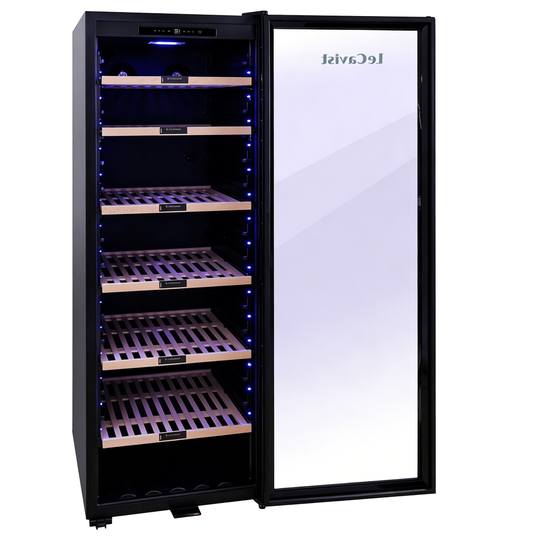 PRODUCT: LECAVIST Wine Cabinet - 248 Bottle - Single Zone - Freestanding - Black (LCS240VN1Z1D) PRE - ORDER - Freestanding - LeCavist Wine Cabinets