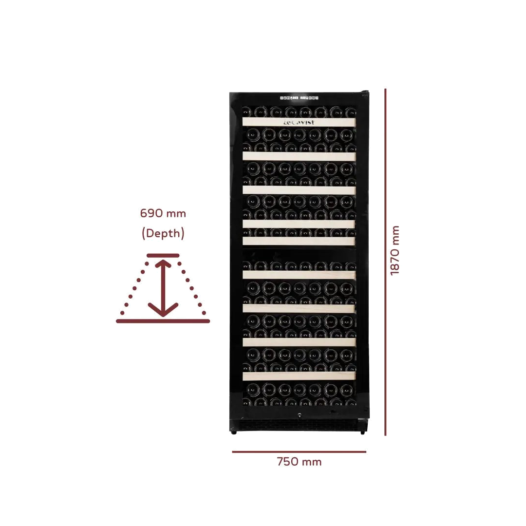 DETAILS: LECAVIST Wine Cabinet - 303 Bottle - Dual Zone - Built - in (LCS300VN2Z1D) - Built - In - Lecavist AU