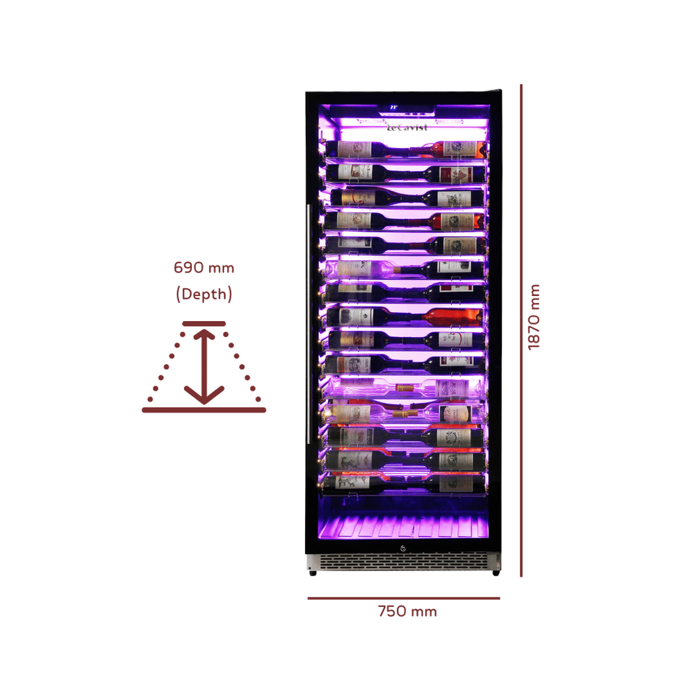 PRODUCT: LECAVIST 195 Bottle Professional Wine Cabinet LCS300VX1ZPRO - Built - In - Lecavist AU
