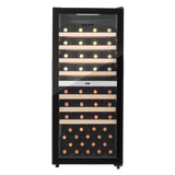 LECAVIST Wine Cabinet - 77 Bottle - Dual Zone - Freestanding - Black (LEK1052ZPVFS)