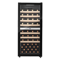 LECAVIST Wine Cabinet - 77 Bottle - Dual Zone - Freestanding - Black (LEK1052ZPVFS)