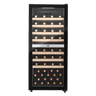 LECAVIST Wine Cabinet - 77 Bottle - Dual Zone - Freestanding - Black (LEK1052ZPVFS)