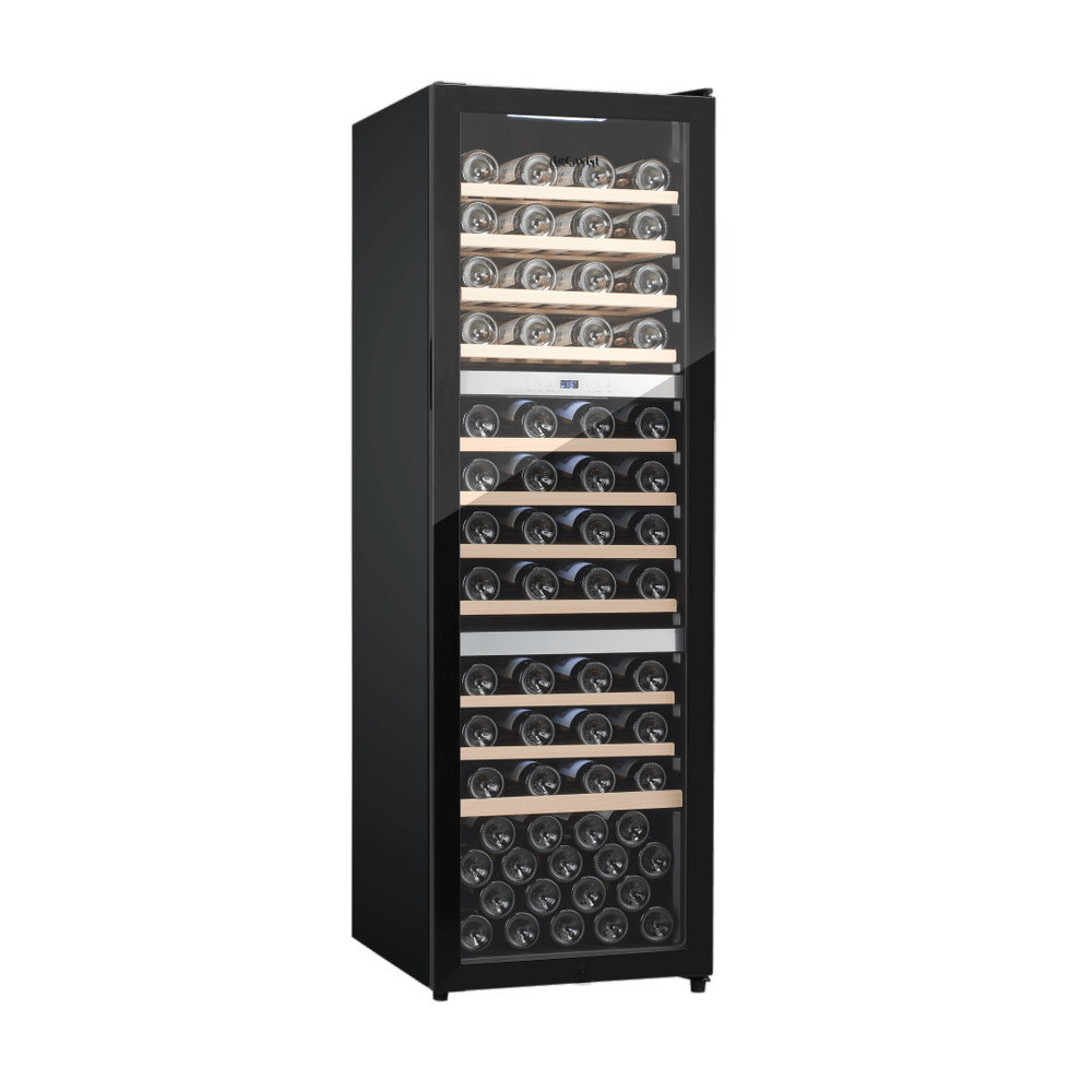 PRODUCT: LECAVIST Wine Cabinet - 98 Bottle - Triple Zone - Freestanding - Black (LEK1403ZPVFS) - Freestanding - Lecavist Wine Cabinets