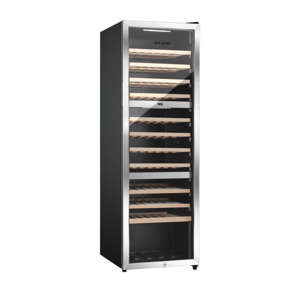 PRODUCT: LECAVIST Wine Cabinet - 98 Bottle - Triple Zone - Freestanding - Stainless Steel (LEK1403ZPVXFS) - Freestanding - Lecavist Wine Cabinets