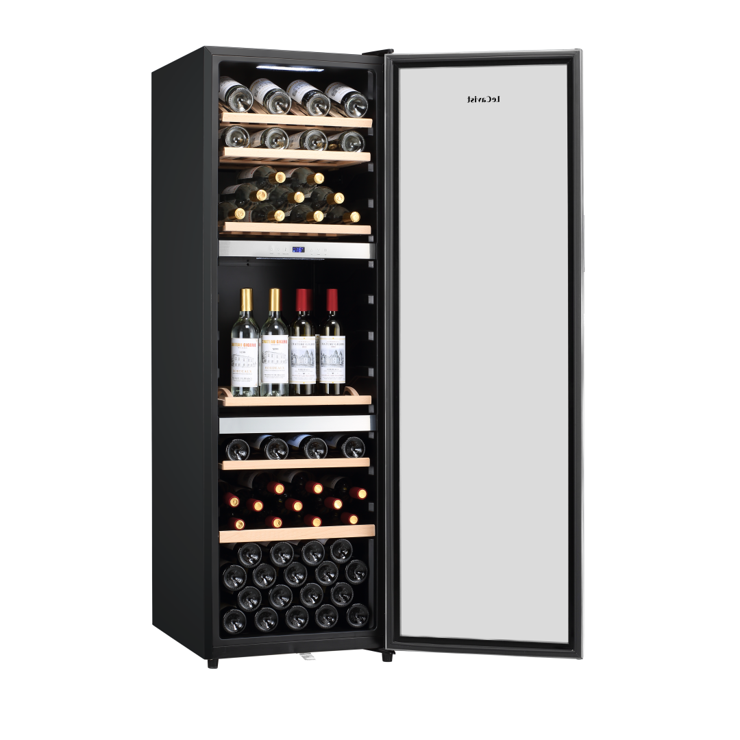 LECAVIST Wine Cabinet Duo- 280 Bottle (2 x 140) - Triple Zone - Freestanding - Stainless Steel (LEK1403ZPVXX2)