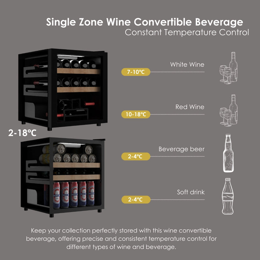 Single Zone Convertible Wine & Beverage Cabinet