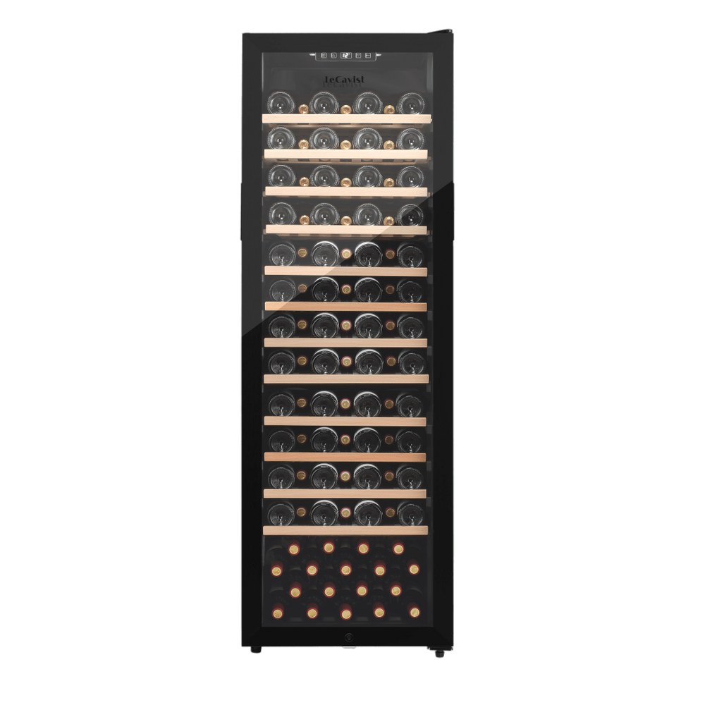 PRODUCT: LECAVIST Wine Cabinet - 109 Bottle - Single Zone - Freestanding - Black (LEK168PVFS) - Freestanding - Lecavist Wine Cabinets