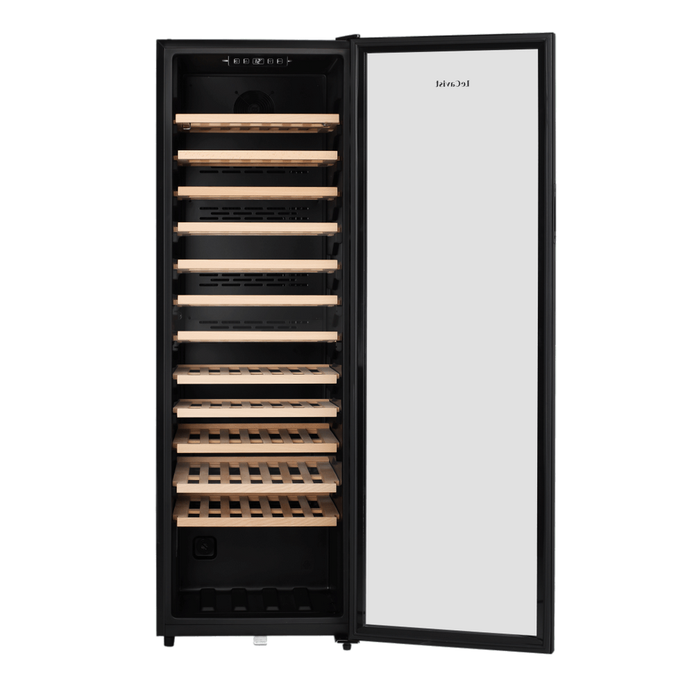 PRODUCT: LECAVIST Wine Cabinet - 109 Bottle - Single Zone - Freestanding - Black (LEK168PVFS) - Freestanding - Lecavist Wine Cabinets