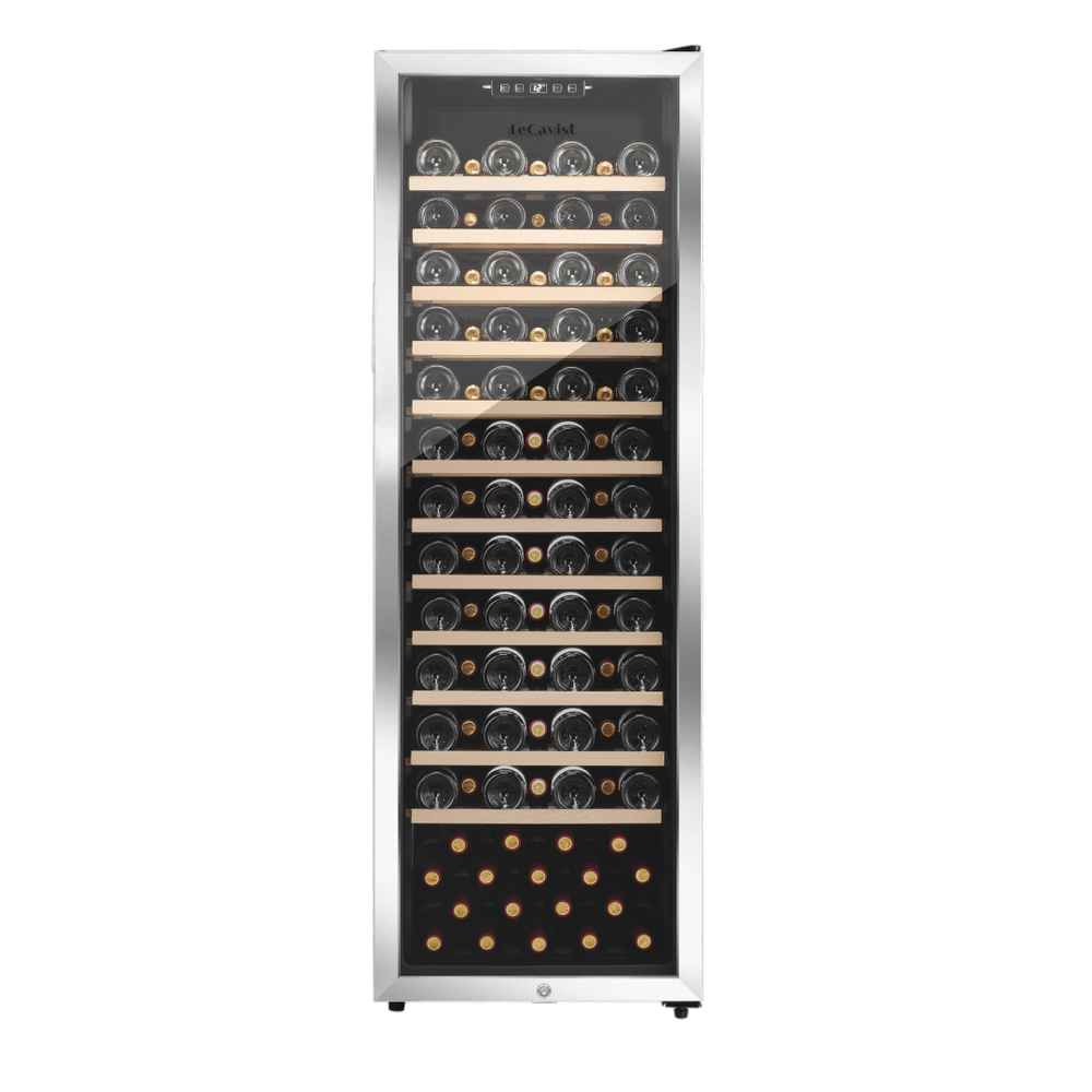 PRODUCT: LECAVIST Wine Cabinet - 109 Bottle - Single Zone - Freestanding - Stainless Steel (LEK168PVXFS) - Freestanding - Lecavist Wine Cabinets