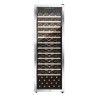 LECAVIST Wine Cabinet - 109 Bottle - Single Zone - Freestanding - Stainless Steel (LEK168PVXFS)
