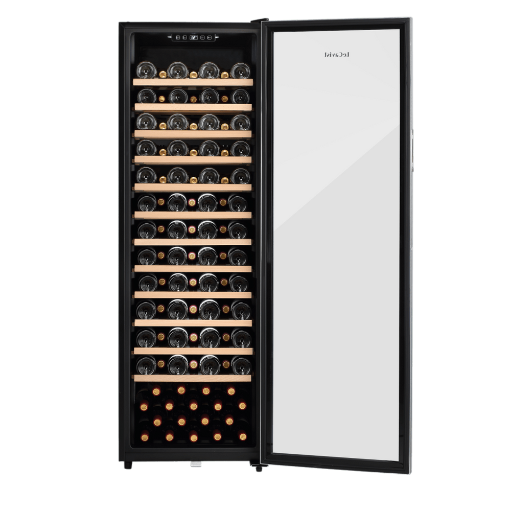 PRODUCT: LECAVIST Wine Cabinet - 109 Bottle - Single Zone - Freestanding - Stainless Steel (LEK168PVXFS) - Freestanding - Lecavist Wine Cabinets