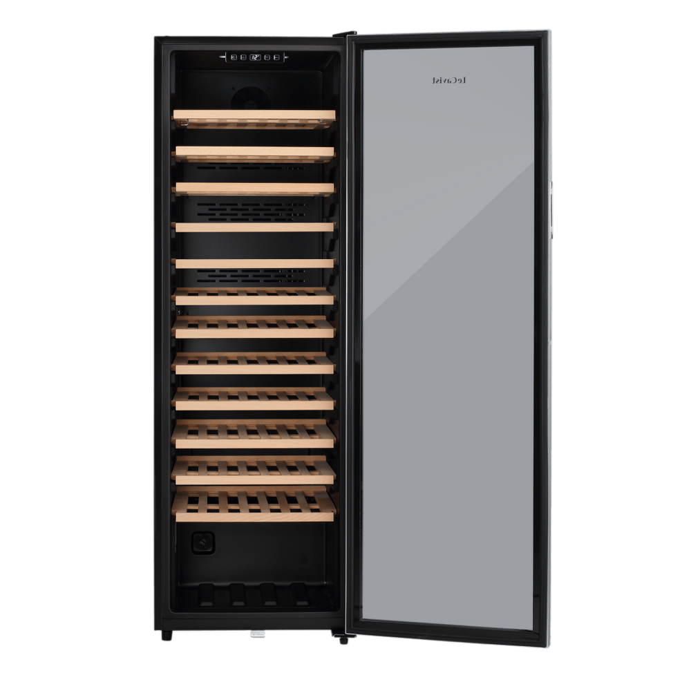 PRODUCT: LECAVIST Wine Cabinet - 109 Bottle - Single Zone - Freestanding - Stainless Steel (LEK168PVXFS) - Freestanding - Lecavist Wine Cabinets