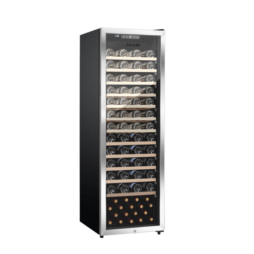PRODUCT: LECAVIST Wine Cabinet - 109 Bottle - Single Zone - Freestanding - Stainless Steel (LEK168PVXFS) - Freestanding - Lecavist Wine Cabinets