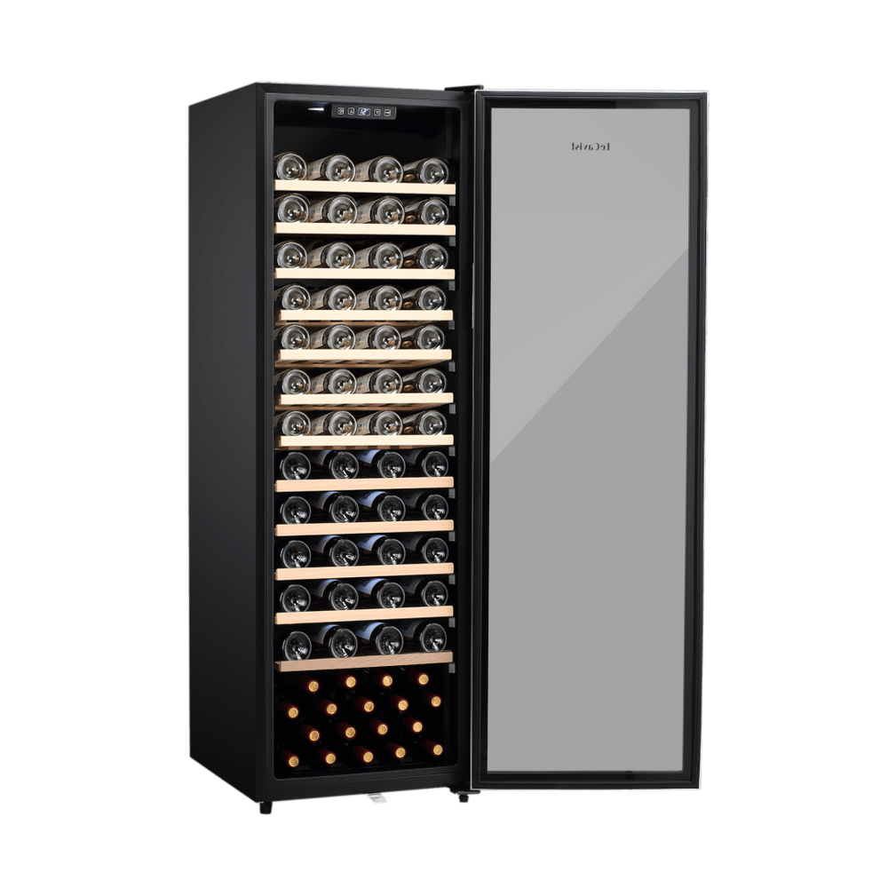 PRODUCT: LECAVIST Wine Cabinet - 109 Bottle - Single Zone - Freestanding - Stainless Steel (LEK168PVXFS) - Freestanding - Lecavist Wine Cabinets