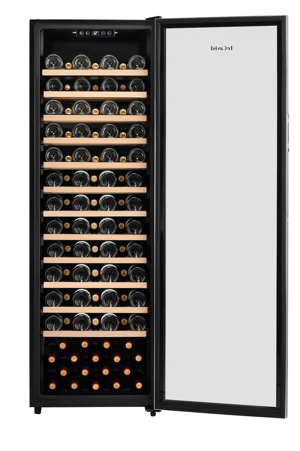 LECAVIST Wine Cabinet - 109 Bottle - Single Zone - Freestanding - Stainless Steel (LEK168PVXFS)