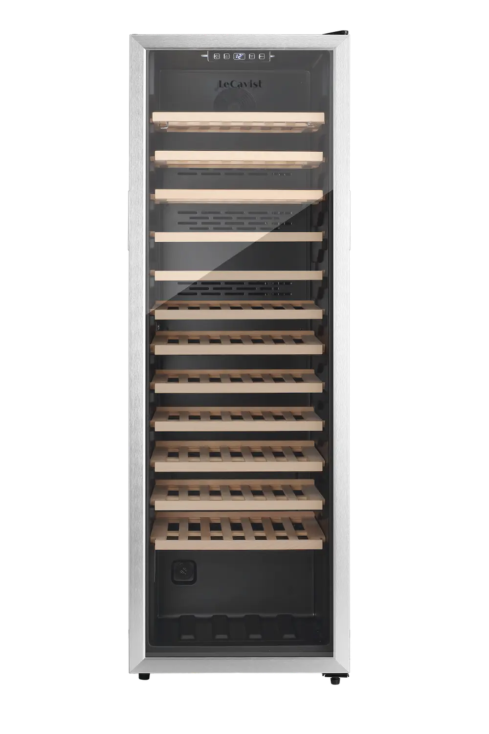 LECAVIST Wine Cabinet - 109 Bottle - Single Zone - Freestanding - Stainless Steel (LEK168PVXFS)