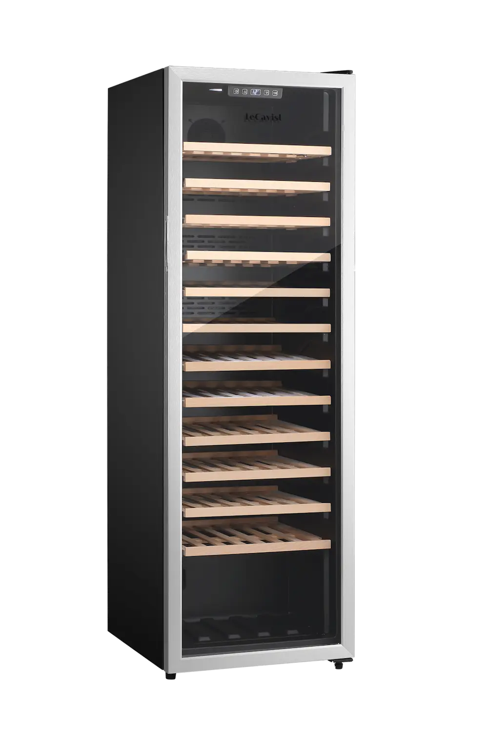LECAVIST Wine Cabinet - 109 Bottle - Single Zone - Freestanding - Stainless Steel (LEK168PVXFS)