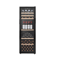 LECAVIST Wine Cabinet - 168 Bottle - Single Zone - Freestanding - Black (LEK168PV)
