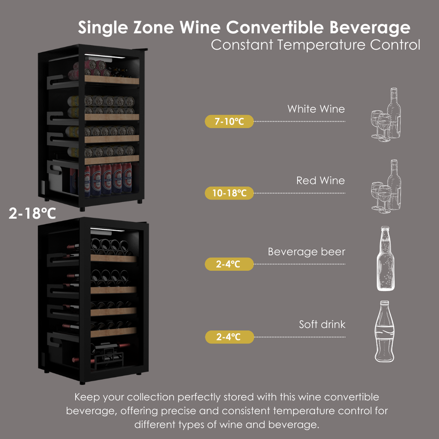 Single Zone Convertible Wine & Beverage Cabinet