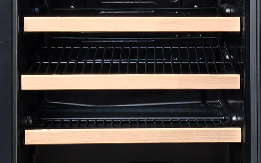 Removable Wire Shelves With Wood Trim